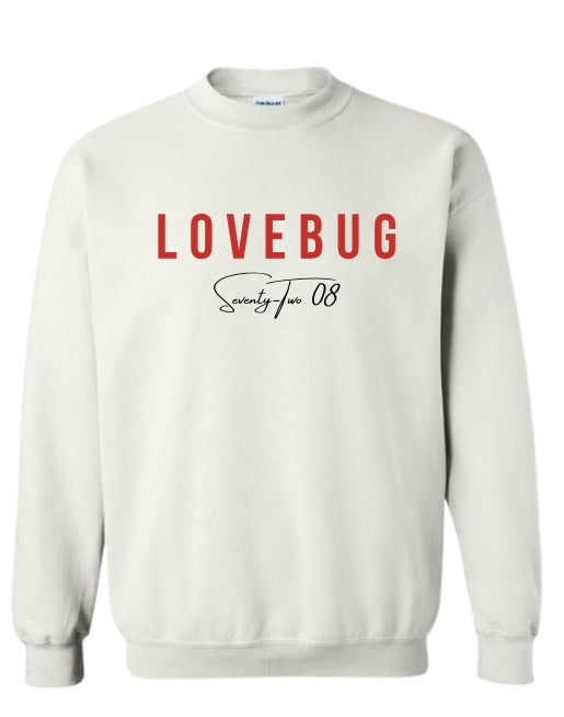 Copy of Lovebug Sweatshirt- White with Red and Black