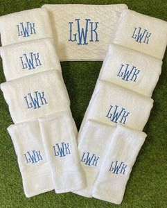 Thick Embroidered Bath Towel, Personalized Towel, Monogrammed Towel,